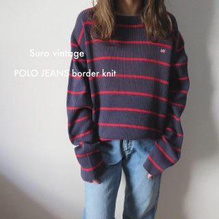 ポロラルフローレン(POLO RALPH LAUREN)のPOLO JEANS ラルフローレン ボーダー ニット カットソー ネイビー(ニット/セーター)