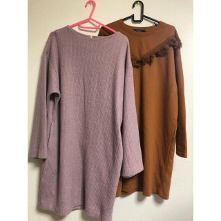 ダブルクローゼット(w closet)の【売り切りセール】OZOC×Wcloset ワンピース 2点まとめ売り(ひざ丈ワンピース)