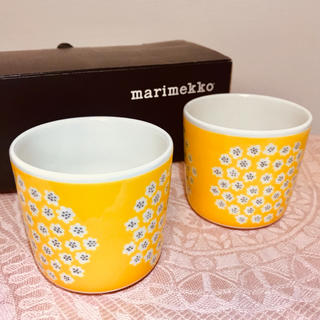 マリメッコ(marimekko)の【未使用】マリメッコ　ラテマグpuketti(グラス/カップ)