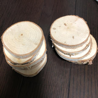木 コースター 天然 キャンドルコースター ナチュラル   結婚式 DIY(テーブル用品)
