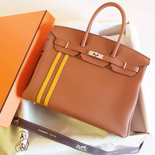 Hermes(エルメス)の美品♥️エルメス バーキン オフィシエ ゴールド レア C刻印 レディースのバッグ(ハンドバッグ)の商品写真