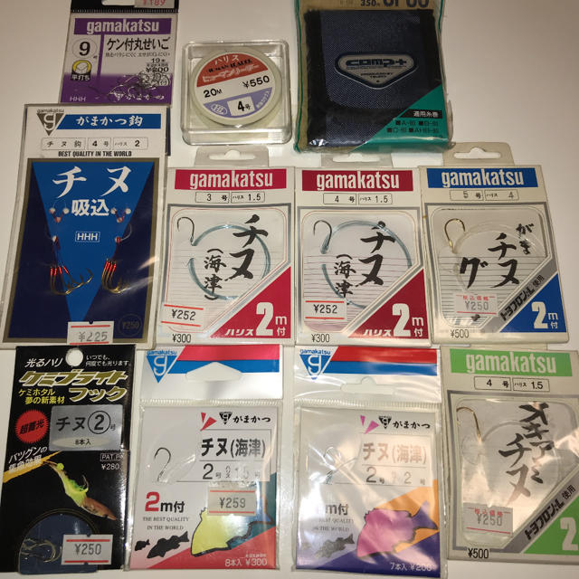 がまかつ(ガマカツ)のチヌ仕掛け・チヌ針 未使用9枚 ハリス1個 他 スポーツ/アウトドアのフィッシング(釣り糸/ライン)の商品写真