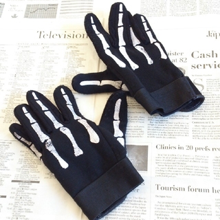 ◆42【 期間限定 【 ビンテージ 】 90s ボーン 骨 デザイン グローブ(手袋)
