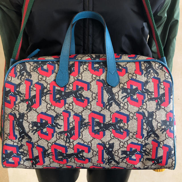 gucci グッチ チルドレン ウルフ ボストンバッグ 大人もOK! | フリマアプリ ラクマ