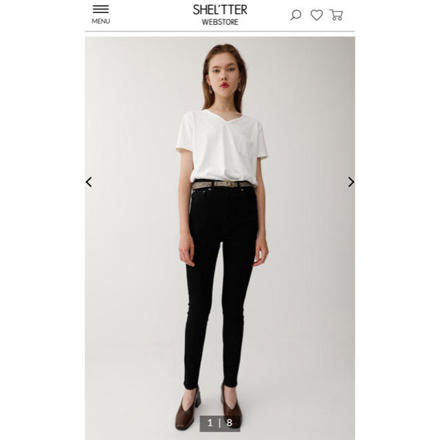 moussy(マウジー)のすけぼー様専用 moussy HW Rebirth BLACK SKINNY23 レディースのパンツ(スキニーパンツ)の商品写真