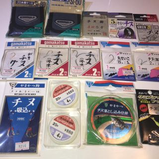 ガマカツ(がまかつ)のチヌ仕掛け・チヌ針 未使用11枚 ハリス2個 他(釣り糸/ライン)