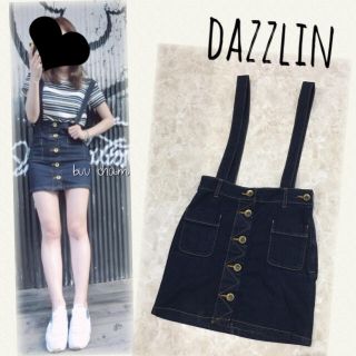 ダズリン(dazzlin)のdazzlin♡サスペンダー付デニムミニタイトスカート(ミニスカート)