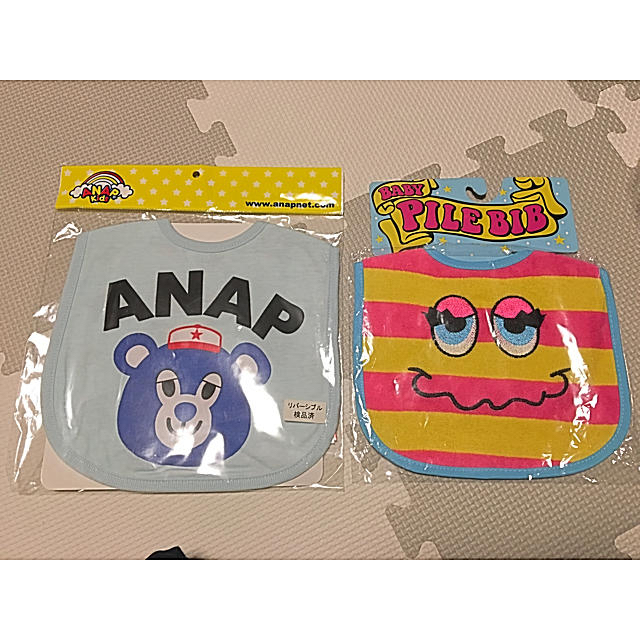 ANAP Kids(アナップキッズ)のs♡様専用　ANAPスタイ パイル地スタイ セット キッズ/ベビー/マタニティのこども用ファッション小物(ベビースタイ/よだれかけ)の商品写真