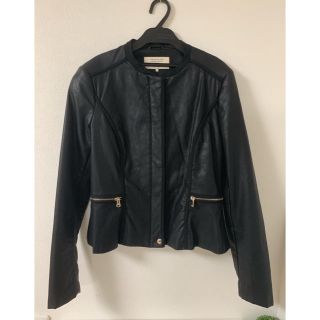 ザラ(ZARA)のZARA  ペプラムジャケット(ライダースジャケット)