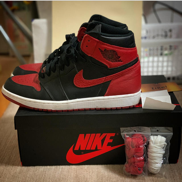 メンズair jordan1 retro high og bred  banned