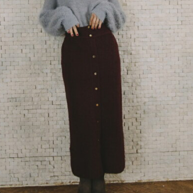 ViS(ヴィス)の高橋愛×ViS  ニットスカート レディースのスカート(ロングスカート)の商品写真