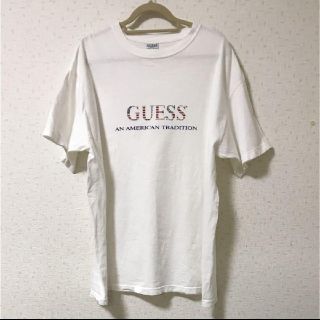 ゲス(GUESS)のGUESS ゲス Tシャツ ロゴ 国旗 アメカジ ロンT ビック半袖 メンズ(Tシャツ/カットソー(半袖/袖なし))