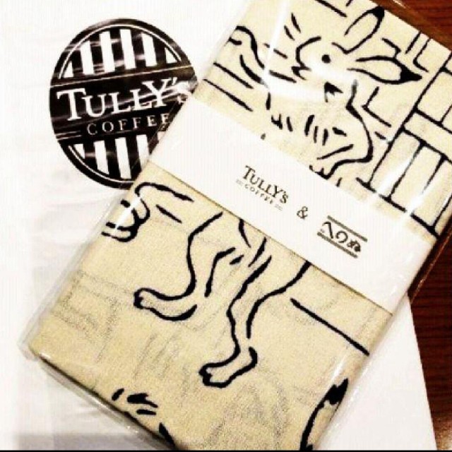 TULLY'S COFFEE(タリーズコーヒー)のタリーズコーヒー×かまわぬ　鳥獣戯画手拭い レディースの水着/浴衣(和装小物)の商品写真