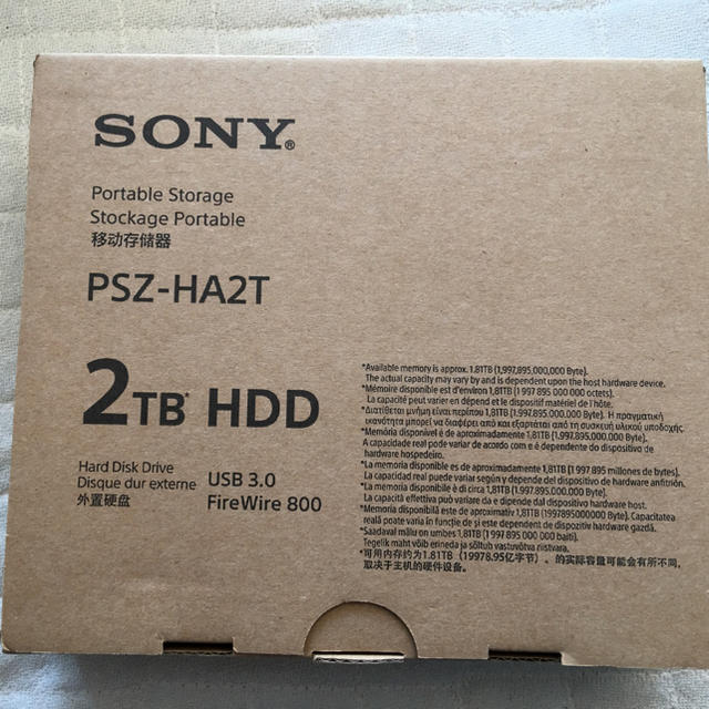 2TB HDD Sony新品