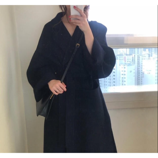Mila Owen(ミラオーウェン)の2月10日より配送♡ブラックコート レディースのジャケット/アウター(ロングコート)の商品写真