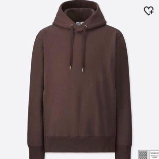 ユニクロ(UNIQLO)のUNIQLO U パーカー ブラウン Lサイズ(パーカー)