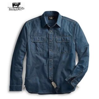 ダブルアールエル(RRL)の新品*RRL*インディゴ シャンブレー ワークシャツ*S*　ダブルアールエル(シャツ)