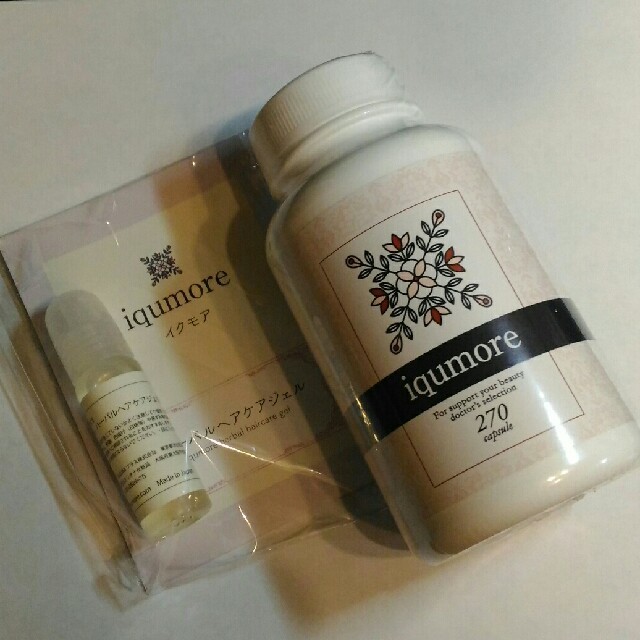 ◆イクモア270粒+ヘアケアジェル10ml 食品/飲料/酒の健康食品(その他)の商品写真