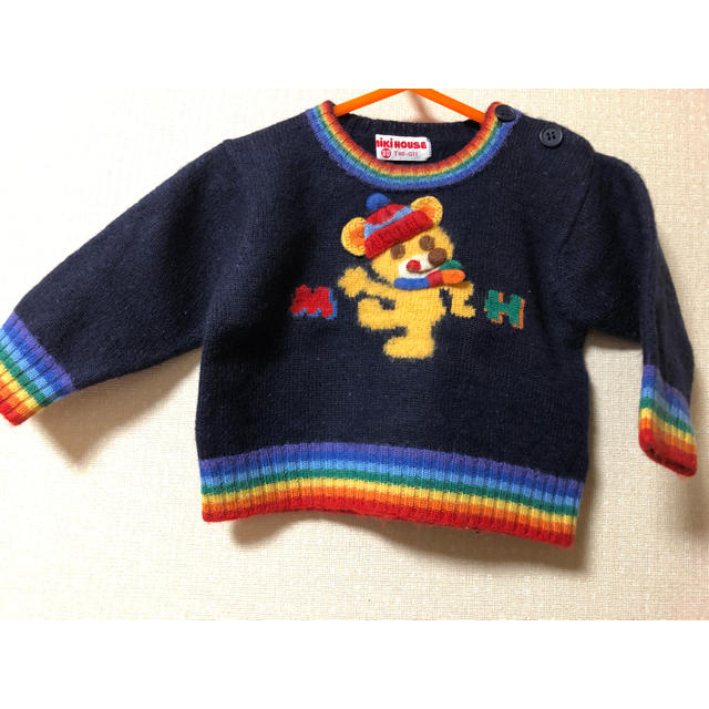 mikihouse(ミキハウス)のミキハウスのレトロセーター 80 日本製 キッズ/ベビー/マタニティのベビー服(~85cm)(ニット/セーター)の商品写真