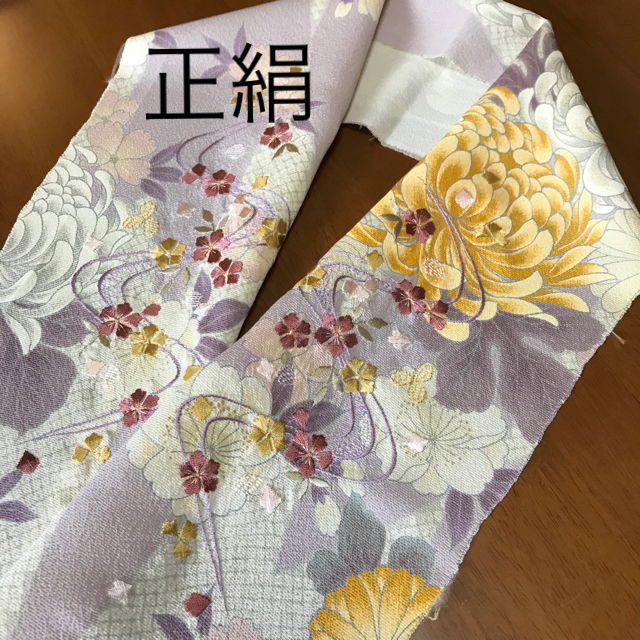 友禅刺繍半襟 正絹 新品同様の通販 by ぱんだ313's shop｜ラクマ