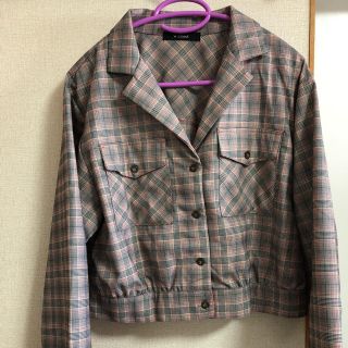 ダブルクローゼット(w closet)のショート丈 チェック シャツ(シャツ/ブラウス(長袖/七分))