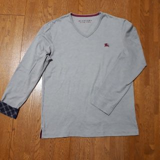 バーバリー(BURBERRY)の◆BURBERRY ◆ Vネック・ロングTシャツ◆サイズM(Tシャツ/カットソー(七分/長袖))