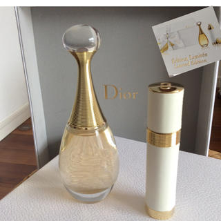 クリスチャンディオール(Christian Dior)の限定品！DIOR j’adore EAU DE PARFUM ＋トラベルスプレー(香水(女性用))