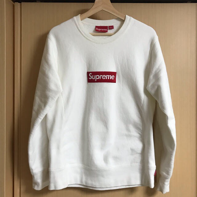 SUPREME / 15AW Boxlogoクルーネックボックスロゴ ホワイトS