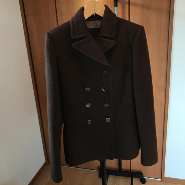 PRADA(プラダ)の【紫 小町様専用】PRADAジャケット焦げ茶【中古品】 レディースのジャケット/アウター(テーラードジャケット)の商品写真