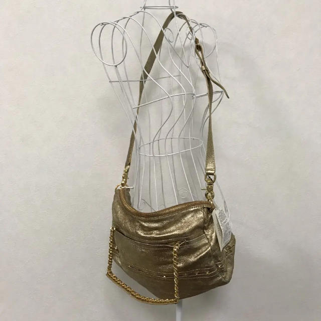 botkier 新品 未使用 本革 ゴールド ショルダーバッグ | www