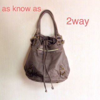 アズノウアズ(AS KNOW AS)のas know as 2wayバッグ(ショルダーバッグ)