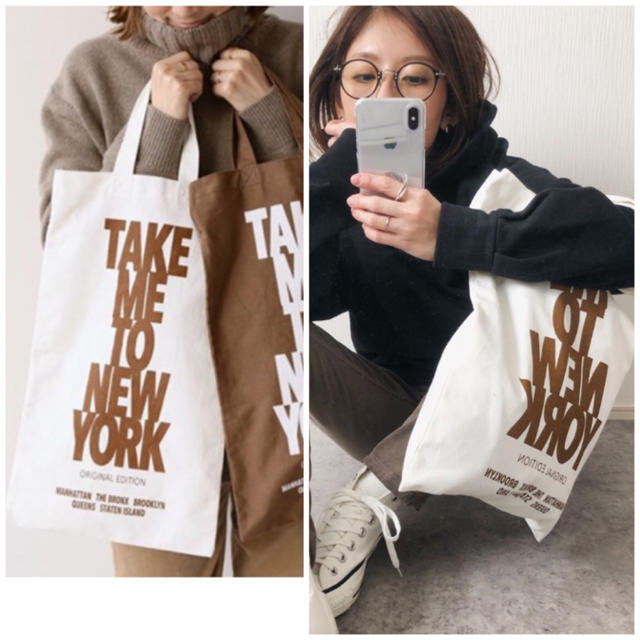 TAKE ME TO NY BAG ホワイトとおまけエコバッグ