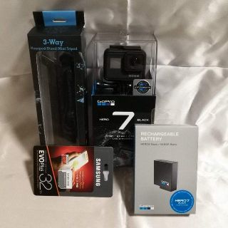 ★在庫限りセール!8点セット！HERO7 Black バッテリ　防水SD32⑧(ビデオカメラ)