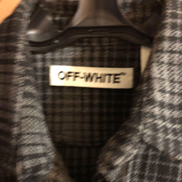 off-white チェックシャツ 17aw ブラック