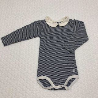 プチバトー(PETIT BATEAU)のプチバトー☆ボーダーロンパース 74(ロンパース)