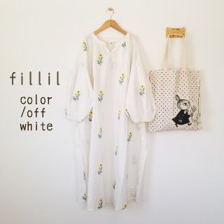 メルロー(merlot)の春の新作＊フィリル 北欧刺繍のナチュラルワンピース(ロングワンピース/マキシワンピース)