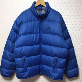 パタゴニア(patagonia)のパタゴニア ダウンジャケット XL 米国サイズ　ブルー　グースダウン(ダウンジャケット)