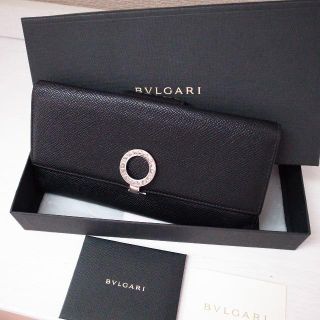 ブルガリ(BVLGARI)の正規品☆最安値☆ブルガリ　長財布　ロゴクリップ　黒　レザー　バッグ　財布　小物(長財布)