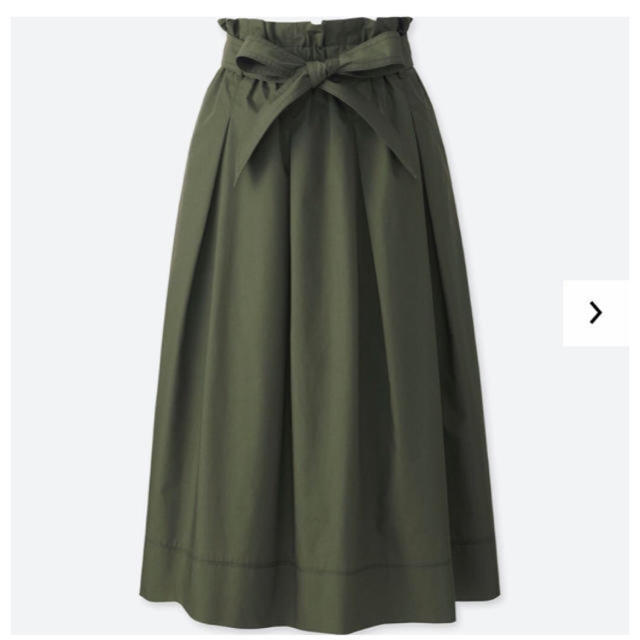 UNIQLO(ユニクロ)のUNIQLO フレア スカート カーキ Mサイズ レディースのスカート(ひざ丈スカート)の商品写真
