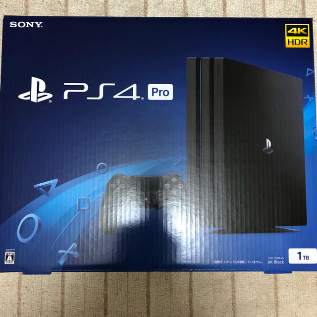 未開封新品】ps4 pro ジェットブラック 本体 1TB - 家庭用ゲーム機本体