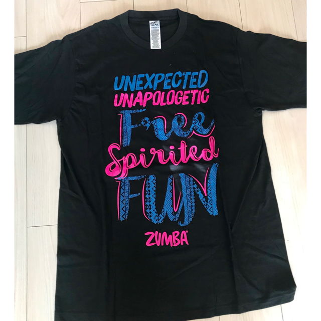 Zumba(ズンバ)の新品！希少！ZUMBA ズンバ Tシャツ ブラック メンズのトップス(Tシャツ/カットソー(半袖/袖なし))の商品写真