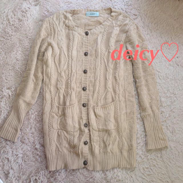 deicy(デイシー)のdeicyロングニットカーデ♡ レディースのトップス(ニット/セーター)の商品写真