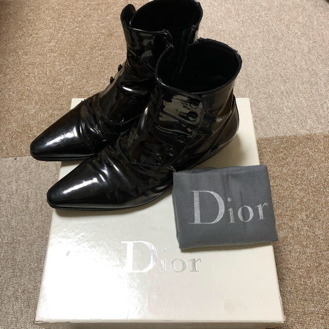 DIOR HOMME - Dior homme エナメル ヒールブーツ size42 (26〜27cm)の