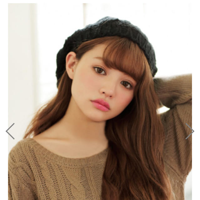 GRL(グレイル)の【新品未使用】GRL ケーブルニットベレー帽 レディースの帽子(ハンチング/ベレー帽)の商品写真