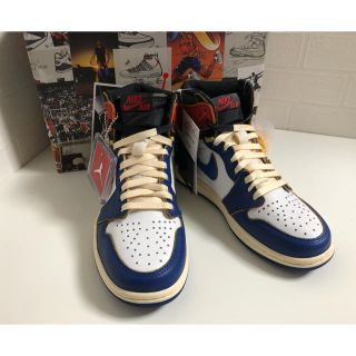 ナイキ(NIKE)の24.0cm UNION NIKE AIR JORDAN 1 ブルー 新品(スニーカー)