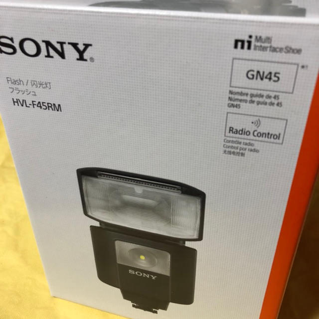 SONY(ソニー)の【新品未使用】sony 純正ストロボ HVL-F45RM スマホ/家電/カメラのカメラ(ストロボ/照明)の商品写真