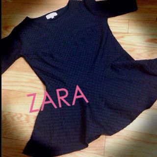 ザラ(ZARA)のZARA ペプラムトップス(カットソー(半袖/袖なし))