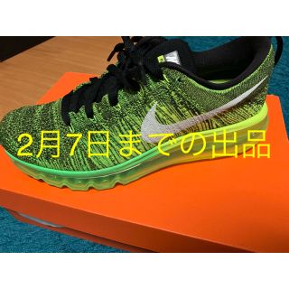 ナイキ(NIKE)のNIKE フライニット マックス ライトグリーン 27.5cm(スニーカー)