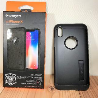 シュピゲン(Spigen)のSpigen iPhone XS / X対応 ケース スリムアーマー ブラック(iPhoneケース)