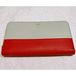 セリーヌ(celine)の稀少 Celine バイカラー ジッパーウォレット(財布)